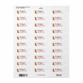 Schattigee Cat retouradreslabels Etiket (Full Sheet)