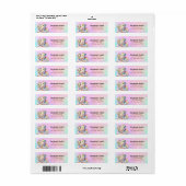 Schattigee Cat retouradreslabels Etiket (Full Sheet)