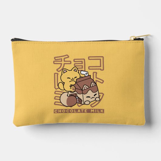 Schattigee Cat Riding Chocolademelk Karton Kawaii  Etui (Achterkant)