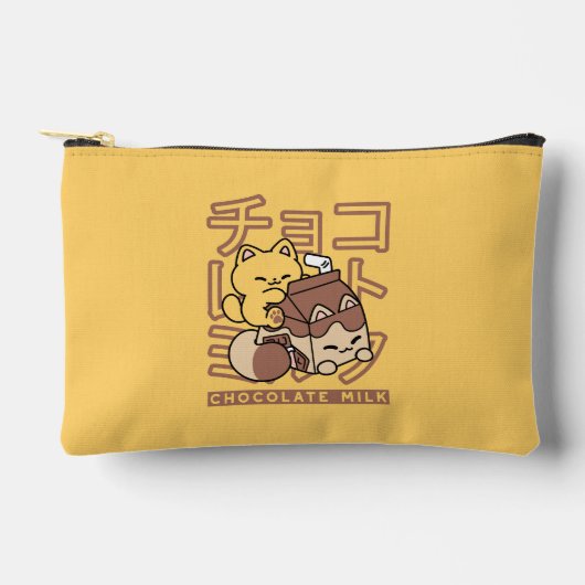 Schattigee Cat Riding Chocolademelk Karton Kawaii  Etui (Voorkant)