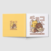 Schattigee Cat Riding Chocolademelk Karton Kawaii Gastenboek (Volledig)