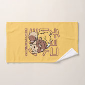 Schattigee Cat Riding Chocolademelk Karton Kawaii Handdoek (Handdoek)