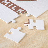 Schattigee Cat Riding Chocolademelk Karton Kawaii Legpuzzel (Zijkant)