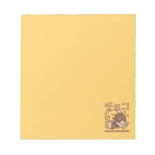 Schattigee Cat Riding Chocolademelk Karton Kawaii Notitieblok