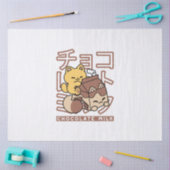 Schattigee Cat Riding Chocolademelk Karton Kawaii  Tissuepapier (Craft)