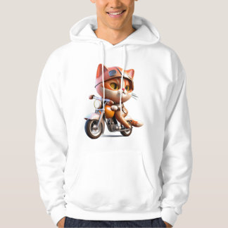 SCHATTIGEE CAT rijden op een motor Classic T-Shirt