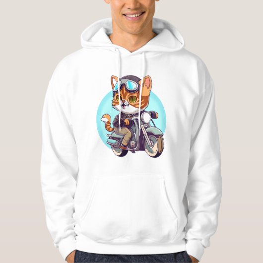 SCHATTIGEE CAT rijden op een motor Classic T-Shirt (Voorkant)