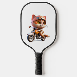SCHATTIGEE CAT rijden op een motor Classic T-Shirt Pickleball Paddle