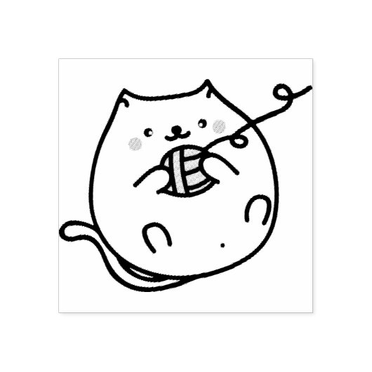 Schattigee Cat rubber stempel (Afrduk)