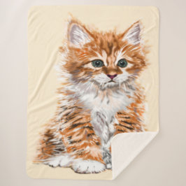 Schattigee Cat Sherpa Deken - 