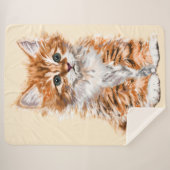 Schattigee Cat Sherpa Deken -  (Voorkant (horizontaal))