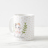 Schattigee Cat Soft Geslachtsneutrale Dotted Child Koffiemok (Voorkant links)
