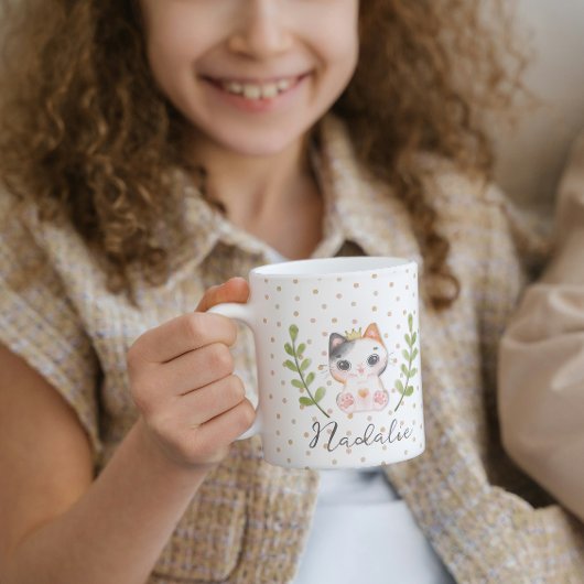 Schattigee Cat Soft Geslachtsneutrale Dotted Child Koffiemok