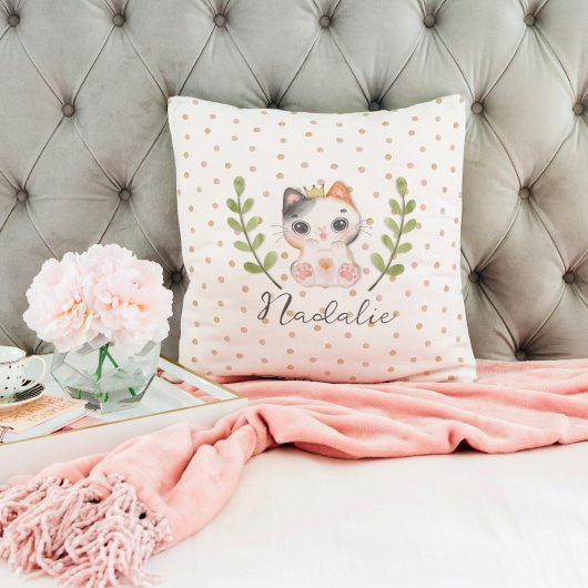 Schattigee Cat Soft Geslachtsneutrale Dotted Child Kussen