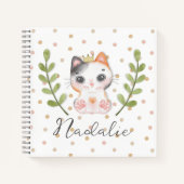Schattigee Cat Soft Geslachtsneutrale Dotted Child Notitieboek (Voorkant)