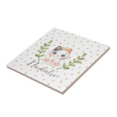 Schattigee Cat Soft Geslachtsneutrale Dotted Child Tegeltje (Zijkant)