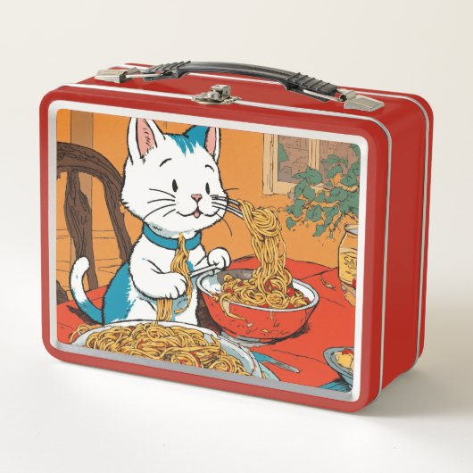 Schattigee Cat Spaghetti Lunchbox (Voorkant)