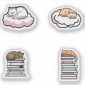 Schattigee Cat Sticker Set – Kawaii & Esthetische  (Voorkant)