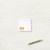 Schattigee Cat Sticky Notes met aangepaste naam (Op bureau)