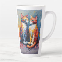 Schattigee Cat Stylish Animal Cat Latte Coffee Mok