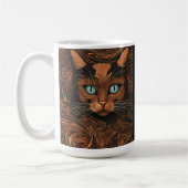 Schattigee Cat Stylish Animal Cat Latte Coffee Mok (Links)