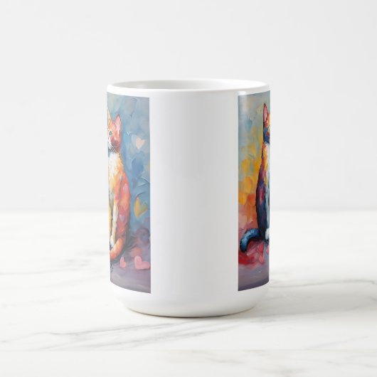 Schattigee Cat Stylish Animal Cat Latte Coffee Mok (Center)