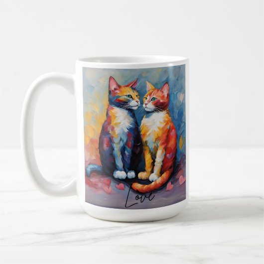 Schattigee Cat Stylish Animal Cat Latte Coffee Mok (Links)