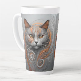 Schattigee Cat Stylish Animal Cat Latte Coffee Mok
