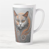 Schattigee Cat Stylish Animal Cat Latte Coffee Mok (Rechts)