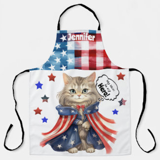 Schattigee Cat Super Hero Moeder All-Over Print Sc Schort
