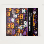 Schattigee Cat Theme Halloween Party Foto Achtergr Wandkleed (Voorkant (horizontaal))