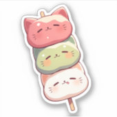 Schattigee Cat Tri-color Dango Sticker (Voorkant)