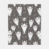 Schattigee Cat Vibes Fleece Deken (Voorkant)