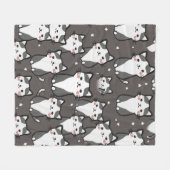 Schattigee Cat Vibes Fleece Deken (Voorkant (Horizontaal))