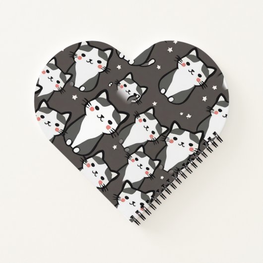 Schattigee Cat Vibes Notitieboek (Achterkant)