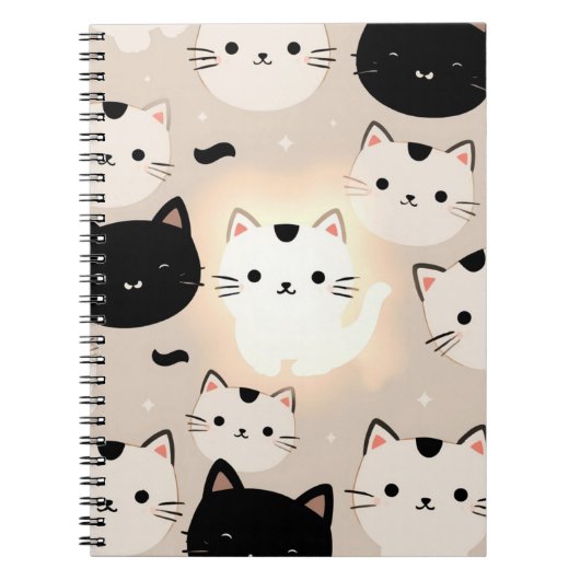 Schattigee Cat Vibes Notitieboek (Voorkant)