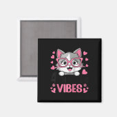 Schattigee Cat Vibes-outfits van de 4e klas voor m Magneet (Voorkant / Achterkant)