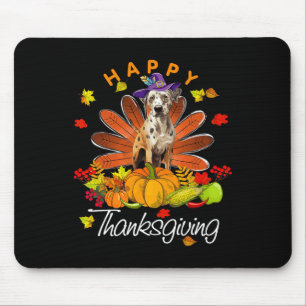 Schattigee Catahoula Leopard Dog Happy Thanksgivin Muismat
