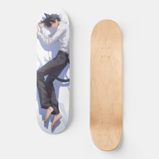Schattigee Catboy Anime Persoonlijk Skateboard (Voorkant)