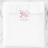 Schattigee caticorn | Magische verjaardag dank u Vierkante Sticker (Tas)