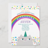 Schattigee Caticorn Verjaardag Kaart (Voorkant)