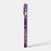 Schattigee Cavalier King Charles halloweenpatroon iPhone 15 Case (Linkerkant)