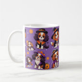 Schattigee Cavalier King Charles halloweenpatroon Koffiemok (Links)