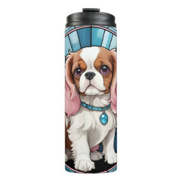 Schattigee Cavalier King Charles Pastel Glas in lo Thermosbeker