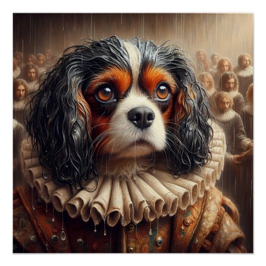 Schattigee Cavalier King Charles Spaniel Hamlet Ar Perfect Poster (Voorkant)
