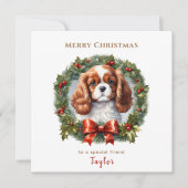 Schattigee Cavalier King Charles Spaniel Hondenker Kaart (Voorkant)