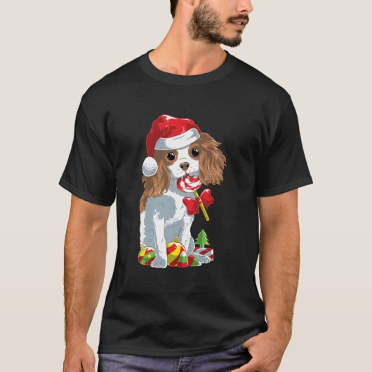Schattigee Cavalier King Charles Spaniel Hondenker T-shirt (Voorkant)