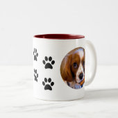 Schattigee Cavalier King Charles Spaniel Koffie Mo Tweekleurige Koffiemok (Voorkant rechts)