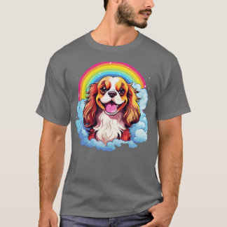 Schattigee Cavalier King Charles Spaniel Regenboog T-shirt