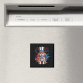 Schattigee Cavapoo Dog Patriottisch Pet Onafhankel Magneet (Insitu (Vaatwasser))